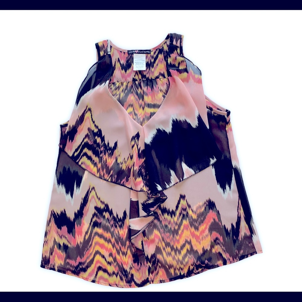 Love Squared Blouse Sz XS EUC